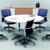 Circular Meeting Table with wire management