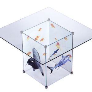 Designer Glass Meeting Tables with logo