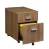 2 drawer Underdesk Pedestal in Amber Walnut