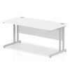 Budget Desk in white with Cantilever Frame