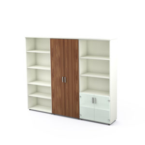 Armand Storage Units shown with hinged doors