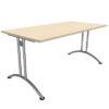 Rectangle Catering Canteen Table in Light Oak Top