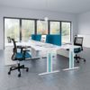 White Office Desks with colour on legs