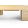 Kara Desk in Ligh Oak with structural Pedestal Drawer unit