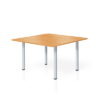 Square Table with Wooden Top and 4 Legs