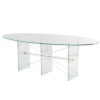 Oval Table in Clear Glass