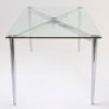 Rectangular Clear Glass Meeting Table