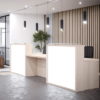White Light Fronted Reception Desk