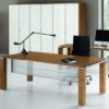 Concorde Walnut Executive Desk with Modesty Panel