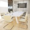 Navaro Meeting Table with white top and white legs