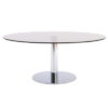 Oval Glass Meeting Table with Good Leg Room