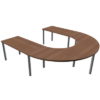 10-seater U-Shaped Meeting Table with Circular Post Leg