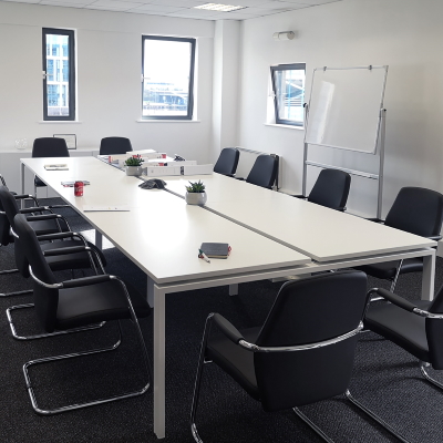 Rectangle Meeting Room Table in white