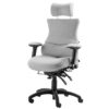 grey back care chair