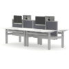 group of height adjustable desks
