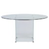 Clear Glass Meeting Table