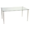 large clear glass desk