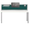 Green Desk Top Divider with Monitor Arm