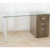 Glass Desk with Built in Drawers
