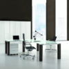 Frosted Glass Top Desk
