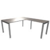 Grey Glass L-shaped Desk