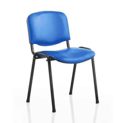 Vinyl Stacking Chairs - Easy Clean Back to Work Chairs with Arms