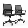Black Mesh WFH Chair with integrated armrests