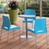 Blue Cafe Chairs and Tables