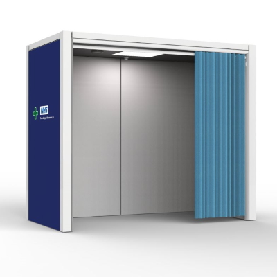 Vaccination Room with Privacy Curtain