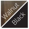 Walnut and Black Home Desk Finish