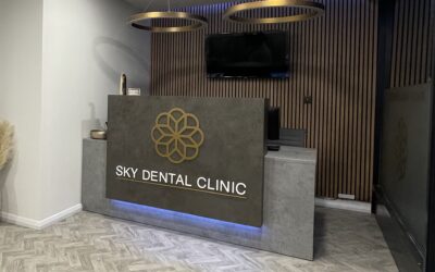 New reception desk designed for Sky Dental Clinic in Kent