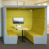 Olive Fabric Acoustic Booth with Table